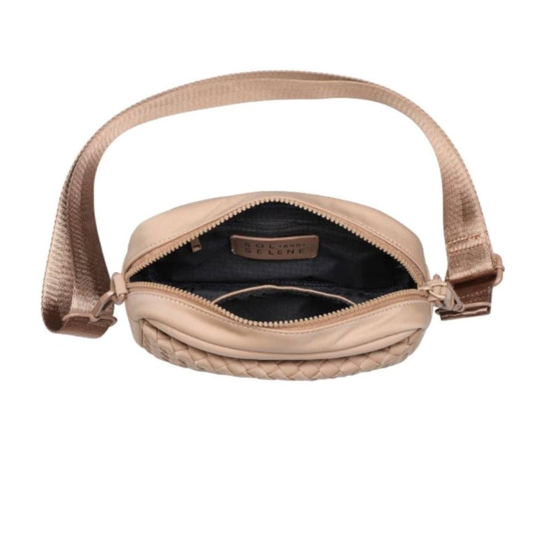 Sol and Selene Inspiration Woven Crossbody - Nude