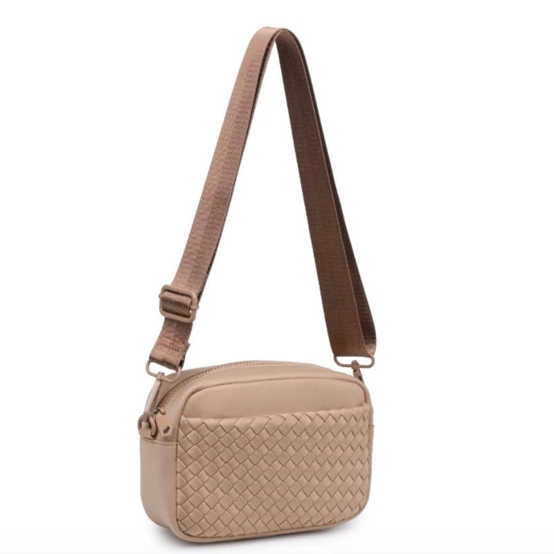 Sol and Selene Inspiration Woven Crossbody - Nude