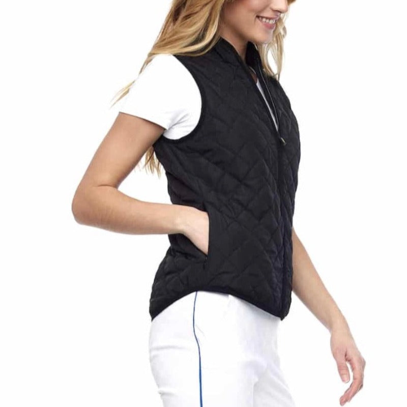 Swing Control Quilted Vest - Black