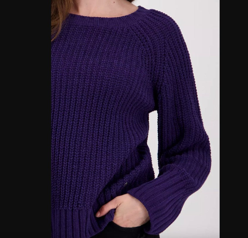 Monari Chenille Crewneck Sweater - Ink(purple)