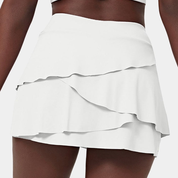 OC Everyday HIgh Waisted Tier Petal Skort - White