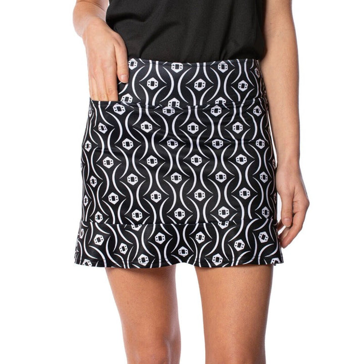 Golftini Pull On Confidence Skort - Black/White