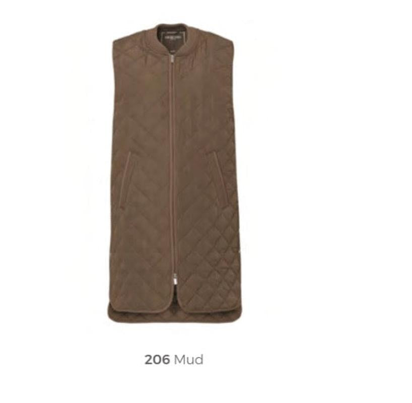 Ilse Jacobsen Quilted Vest - Mud