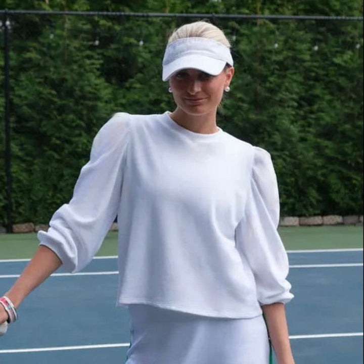 Club & Court Poppy Top - White