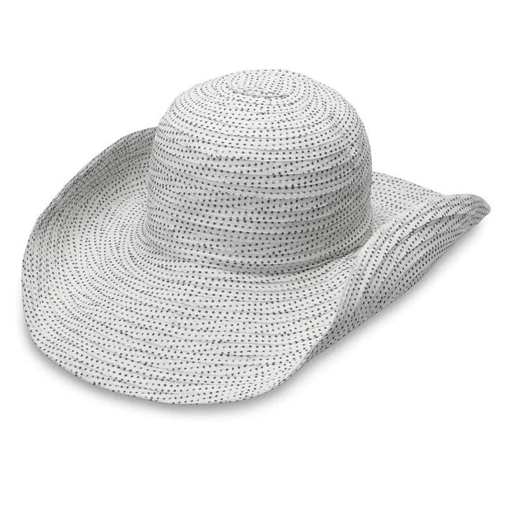 Wallaroo Scrunchie Hat - White/Black Dots