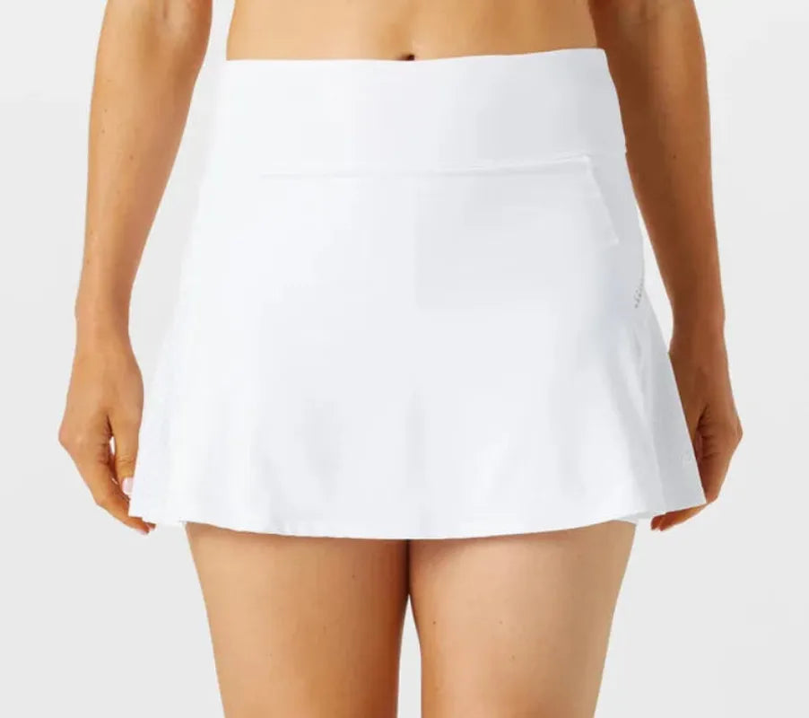 Sofibella Trés Angled Blanc Flounce Skort (14") - White