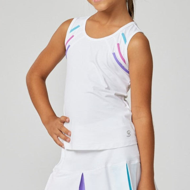 Sofibella Spectrum Girls Tank - White