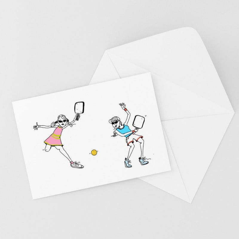 Sporty Notecards (6pk) - Pickleball