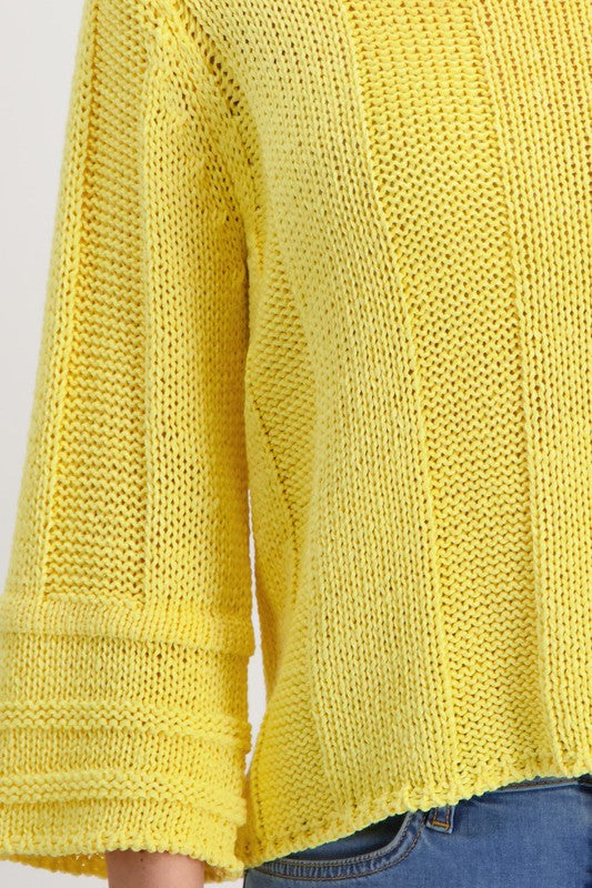 Monari 3/4 Sleeve Sweater - Yellow