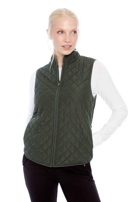 Swing Control Quilted Vest - Olive