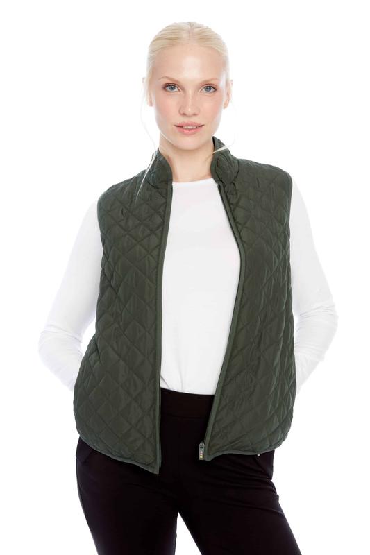 Swing Control Quilted Vest - Olive