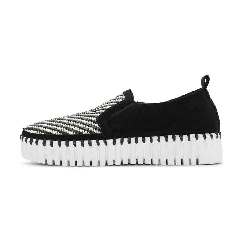 Ilse Jacobsen Tulip Slip On Platform - Black/White