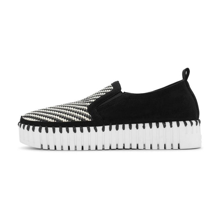 Ilse Jacobsen Tulip Slip On Platform - Black/White