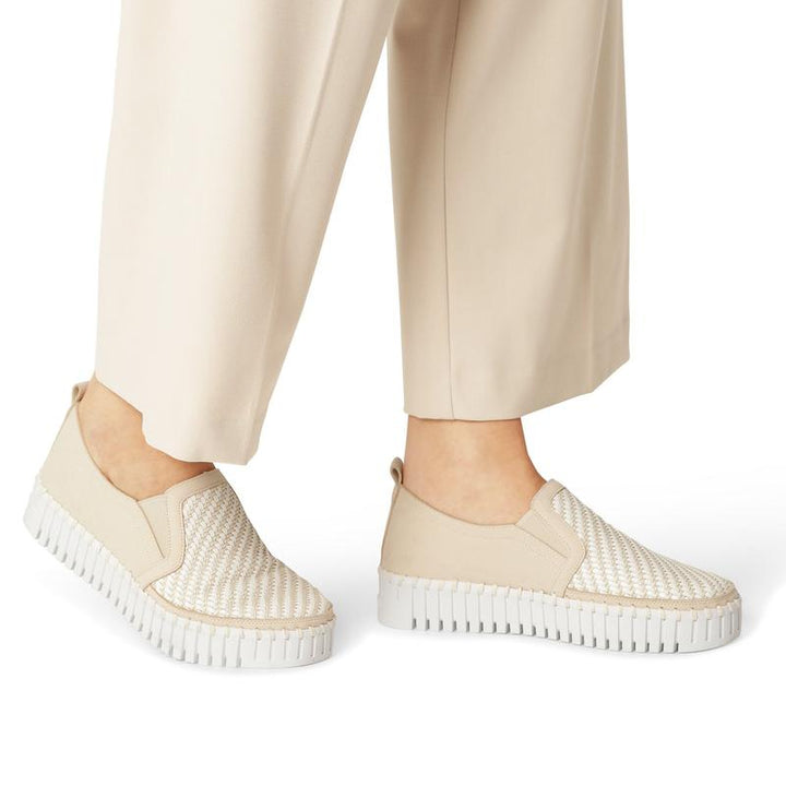 Ilse Jacobsen Tulip Slip On Platform - Beige/White