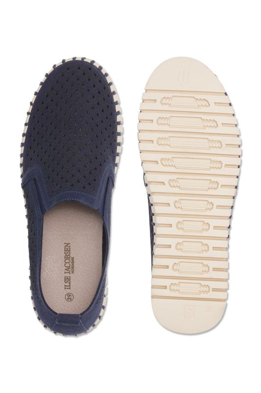 Ilse Jacobsen Tulip Slip On Platform - Navy/Ivory