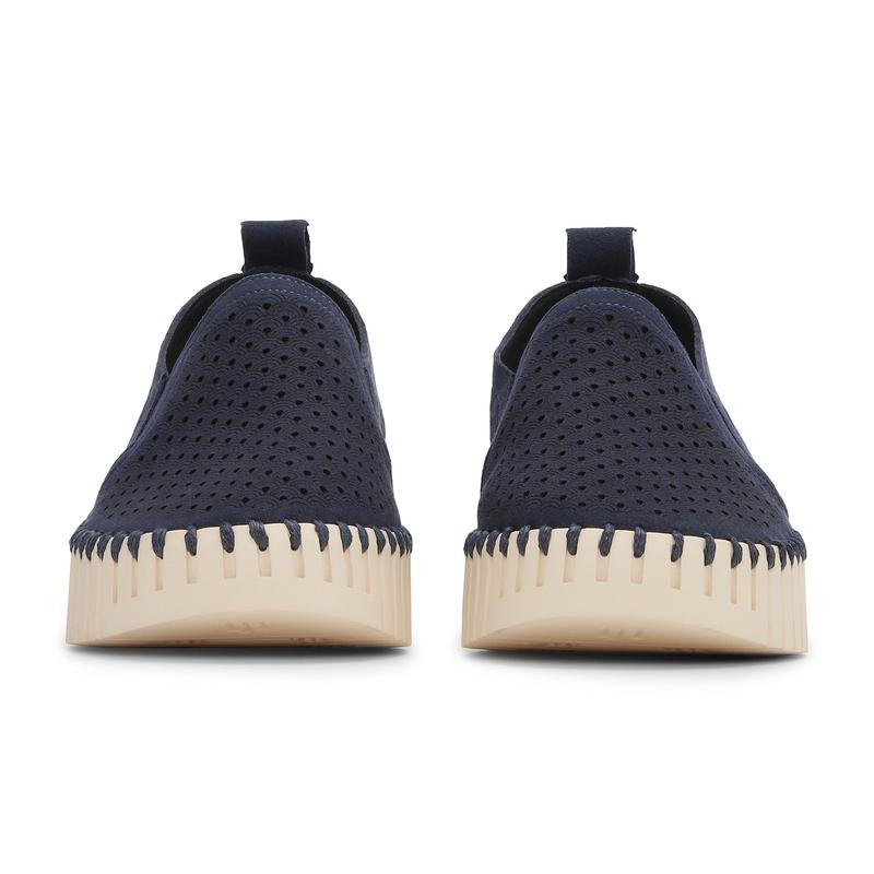 Ilse Jacobsen Tulip Slip On Platform - Navy/Ivory