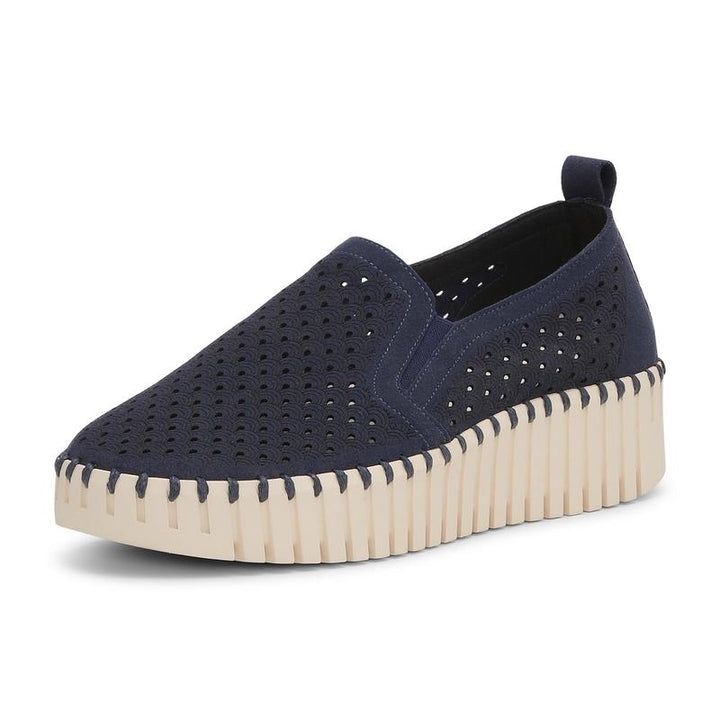 Ilse Jacobsen Tulip Slip On Platform - Navy/Ivory
