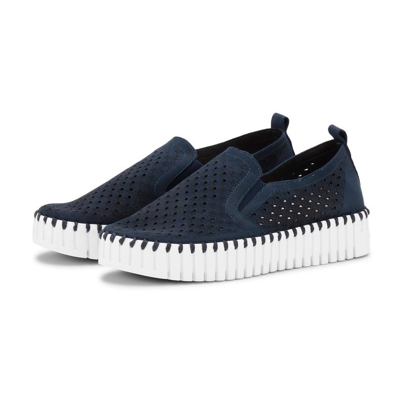 Ilse Jacobsen Tulip Slip On Platform - Dark Indigo