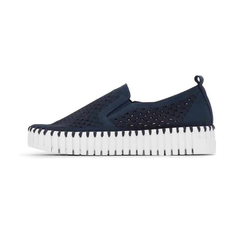 Ilse Jacobsen Tulip Slip On Platform - Dark Indigo