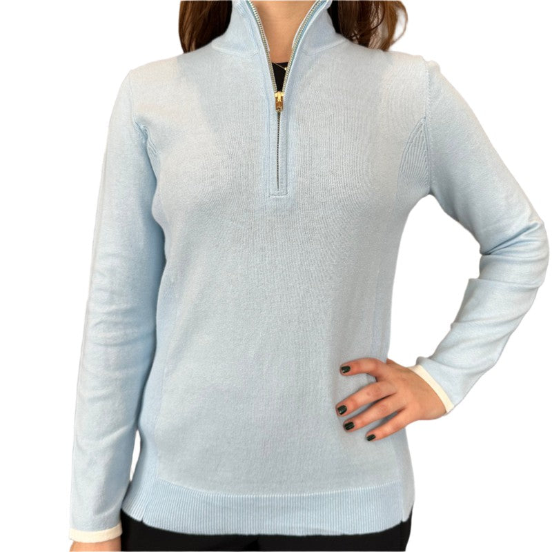 Alashan Cashmere Tee Time Sweater - Dream Blue