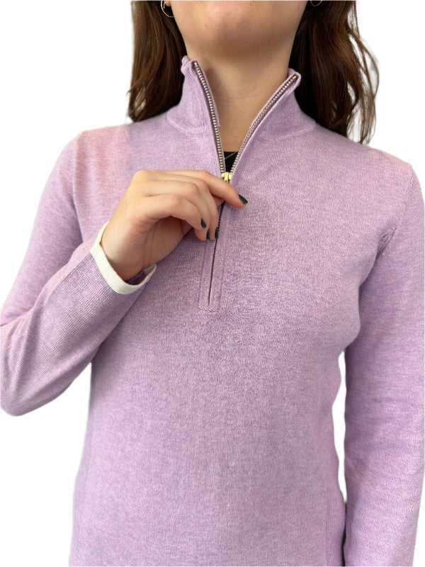 Alashan Cashmere Tee Time Sweater - Lavender Ice