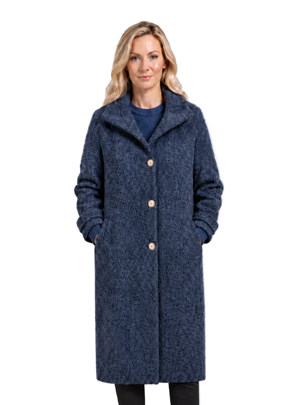Humility Katsuko Boucle Coat - Blue