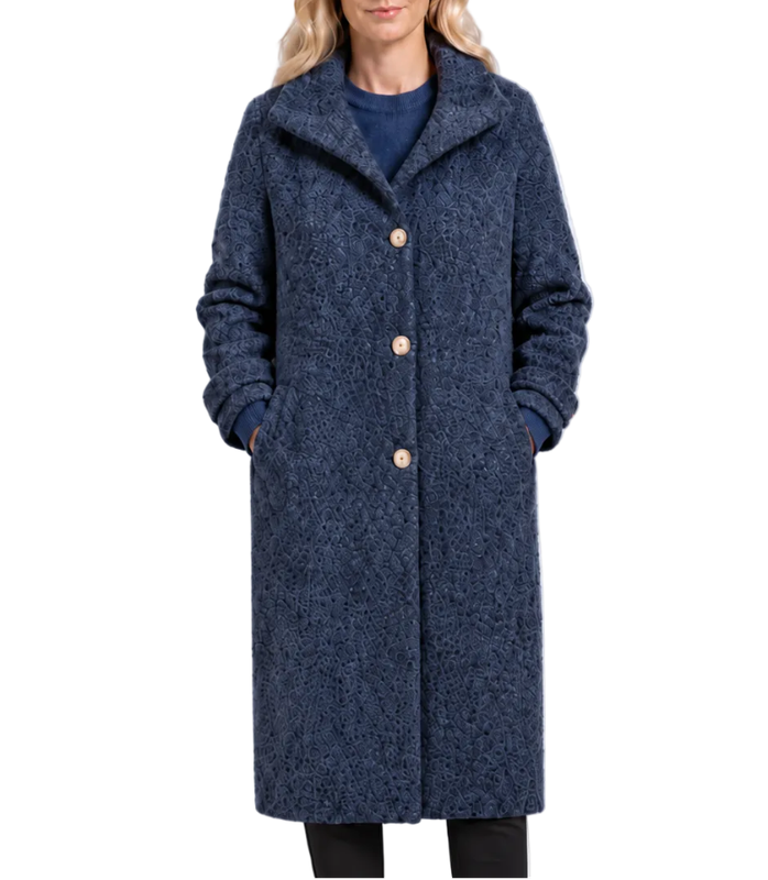 Humility Katsuko Boucle Coat - Blue