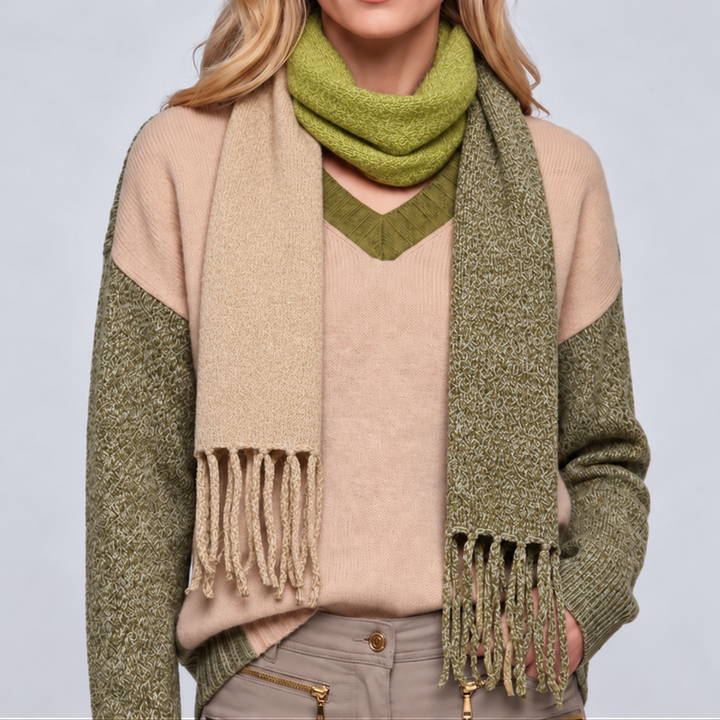 Marc Aurel Scarf - Chartreuse/Sand