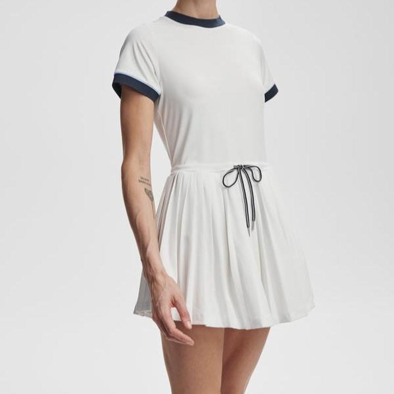 Varley Trent Dress - White/Blue Nights