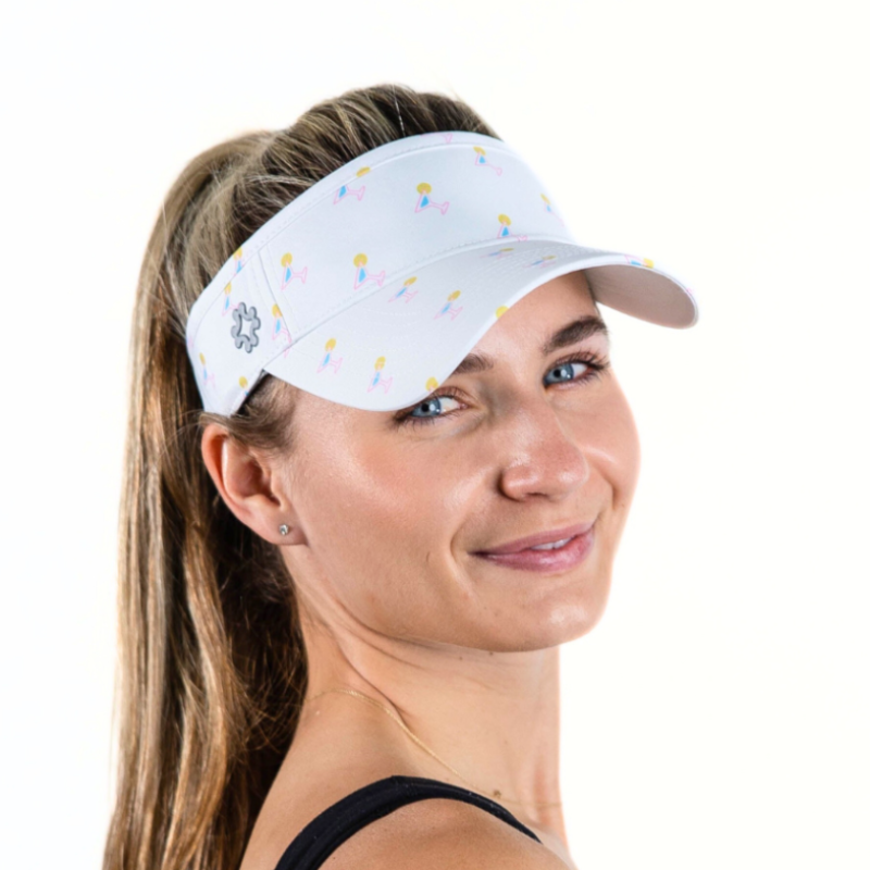 Vimhue Dink Responsibiy Visor - White/Velcro Strap