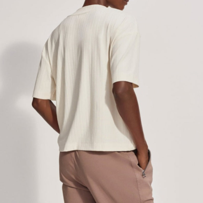 Varley Kasey Rib Tee - Birch