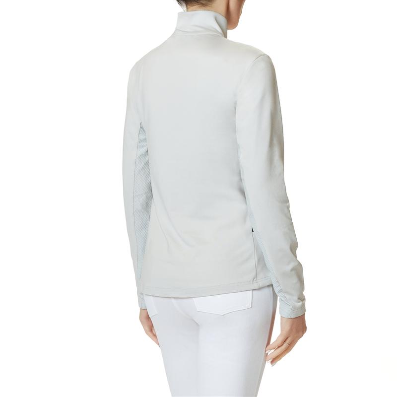 Devon Halsey L/S Mock Top - Vapor Grey
