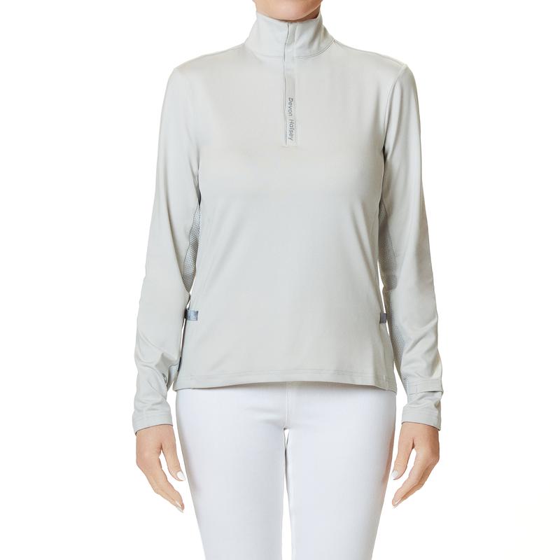 Devon Halsey L/S Mock Top - Vapor Grey