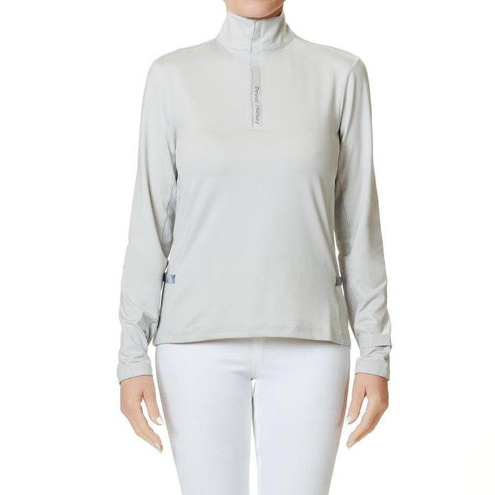 Devon Halsey L/S Mock Top - Vapor Grey