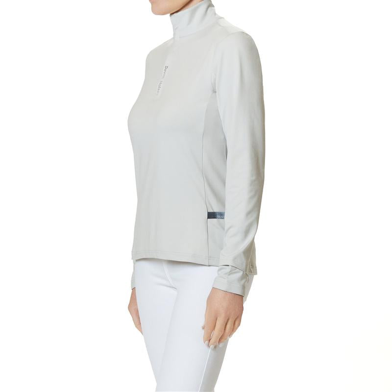 Devon Halsey L/S Mock Top - Vapor Grey
