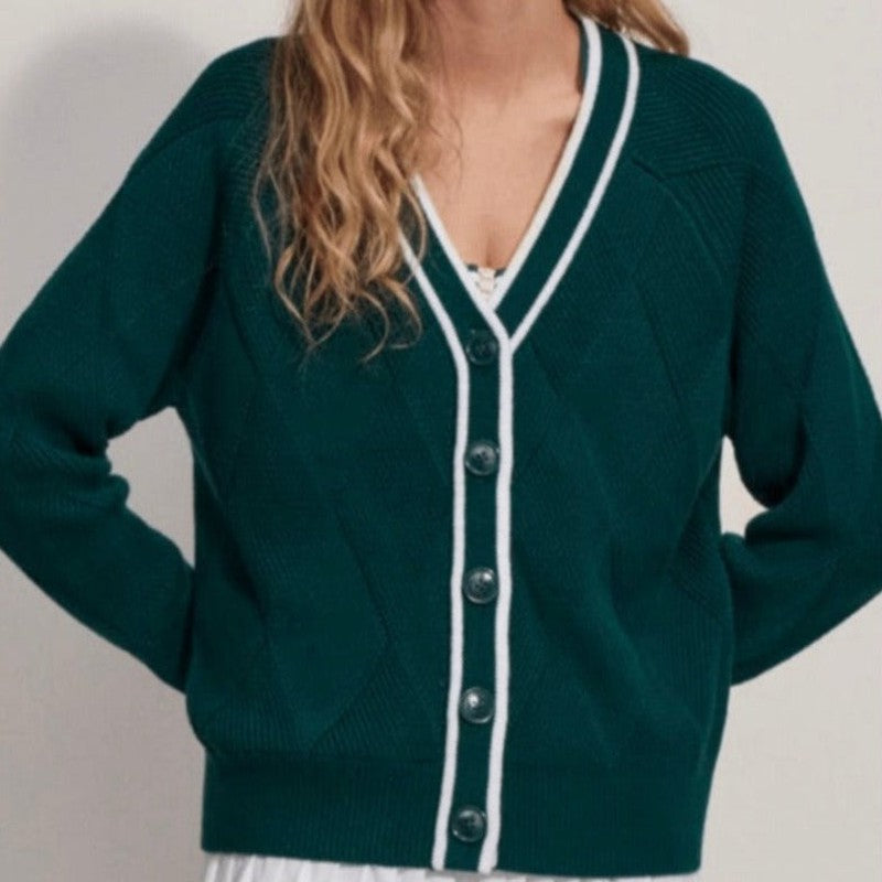 Varley Dorset Cardigan - Forest Green