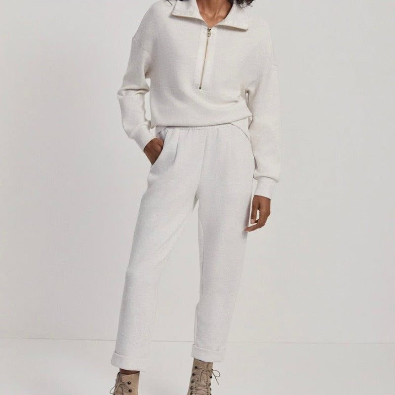 Varley Rolled Cuff Pant (28.5") - Ivory Marl