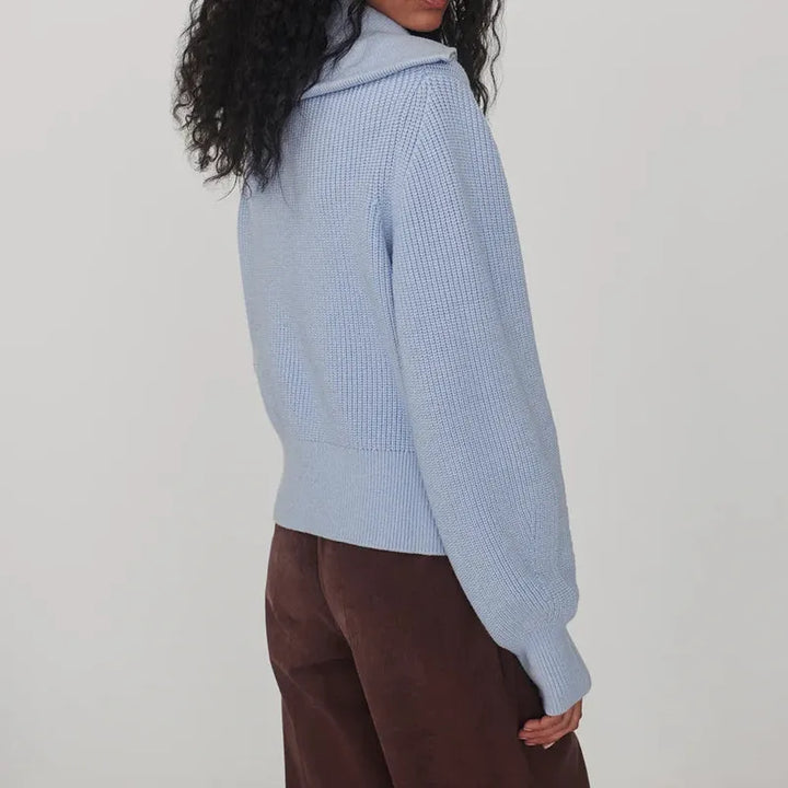 Varley Maura Zip Sweater - Kentucky Blue