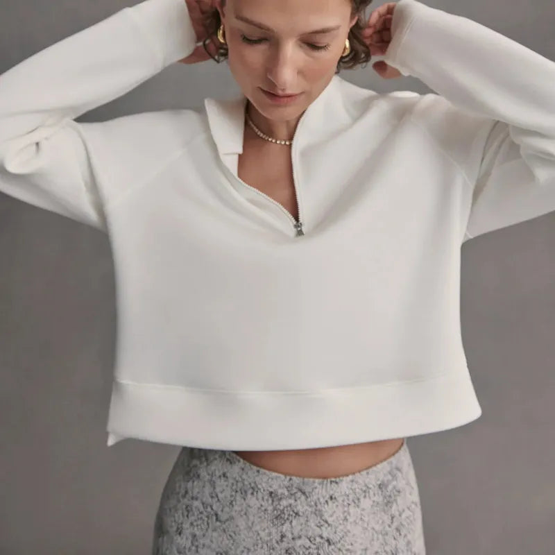 Varley Ebba Zip Midlayer - Snow White