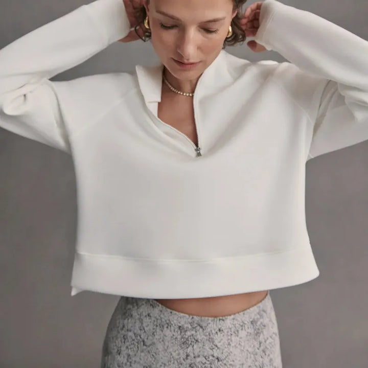 Varley Ebba Zip Midlayer - Snow White