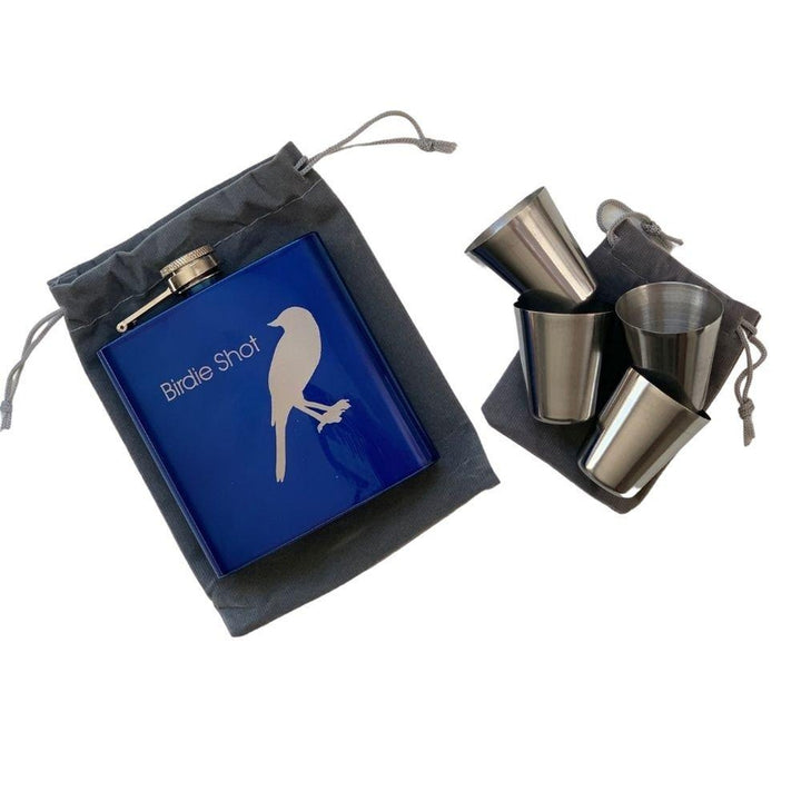 Birdie Juice Flask w/4 Shot Glasses