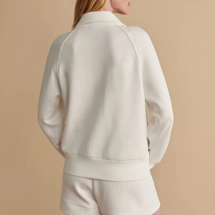 Varley Tyde Zip Sweat - White