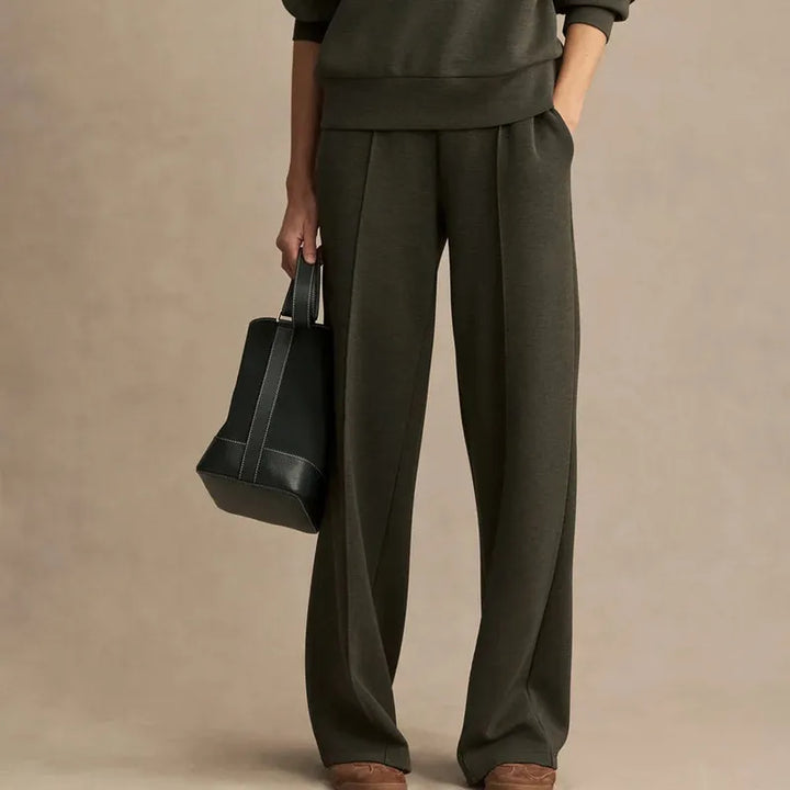 Varley Wide Leg Pants (28") - Olive Marl