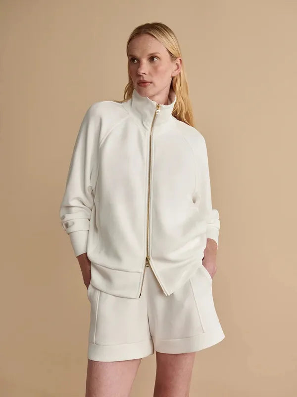 Varley Tyde Zip Sweat - White