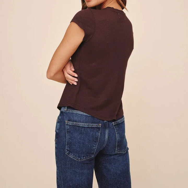 Bella Dahl Baby Crew Tee - Dark Chestnut