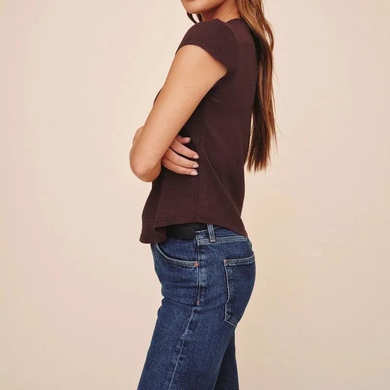 Bella Dahl Baby Crew Tee - Dark Chestnut