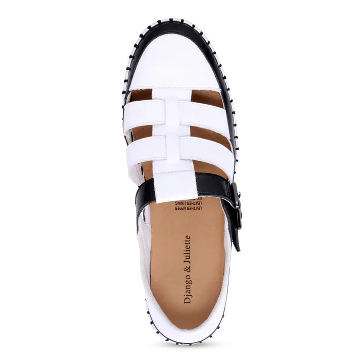 Django & Juliette Baytown Sandal - White/Black