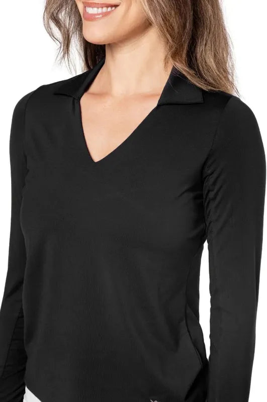 Golftini L/S Lisa Polo - Black