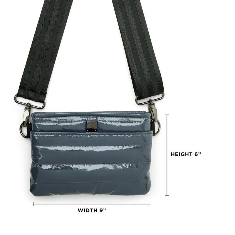 Think Royln Bum Bag/Crossbody - Carbon Patent