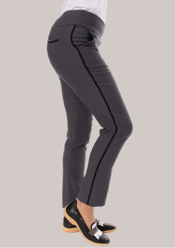 Golftini Trophy Pull-On Stretch Pants - Charcoal